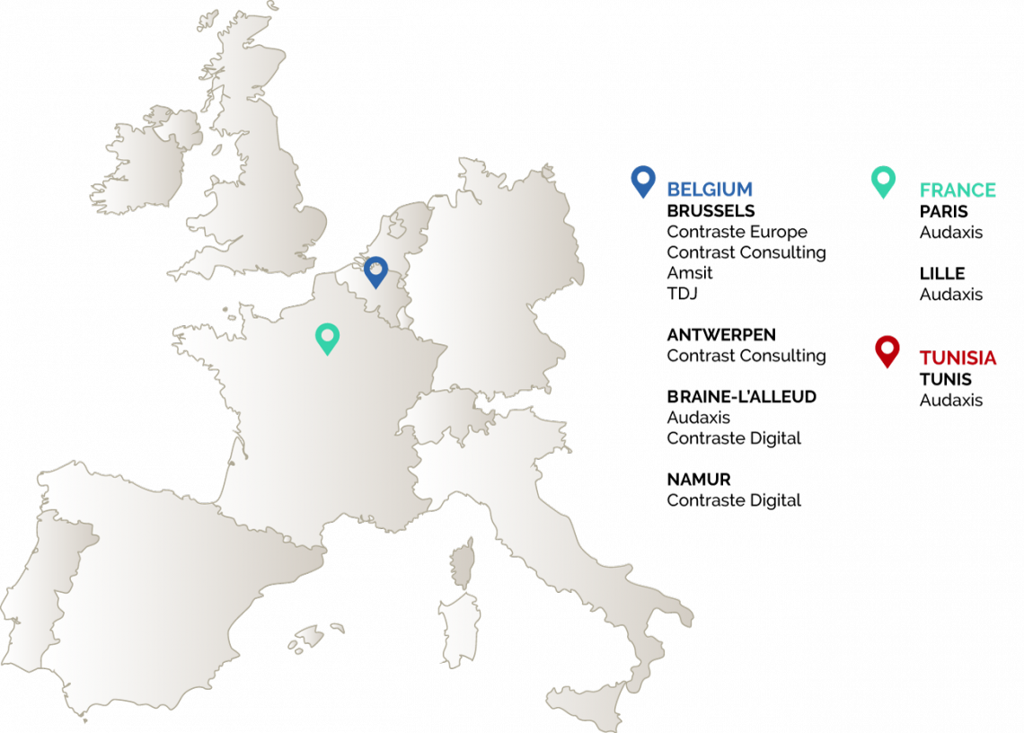 carte europe vectorielle - contraste europe